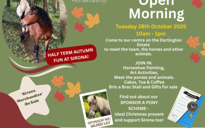 Autumn Half Term Open Morning Tuesday 28th October